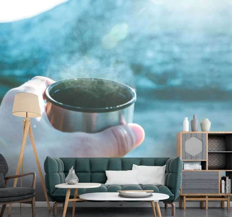 Wall mural people holding drinks - TenStickers