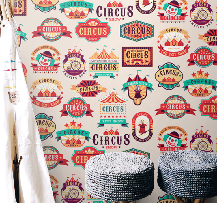 Wall mural text circus theme signage - TenStickers