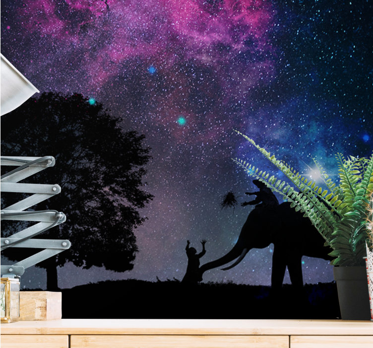 Wall mural text cosmic elephant adventure - TenStickers