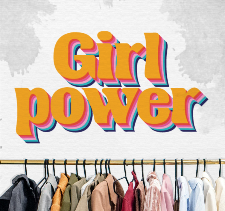 Wall mural text empowering girls message - TenStickers