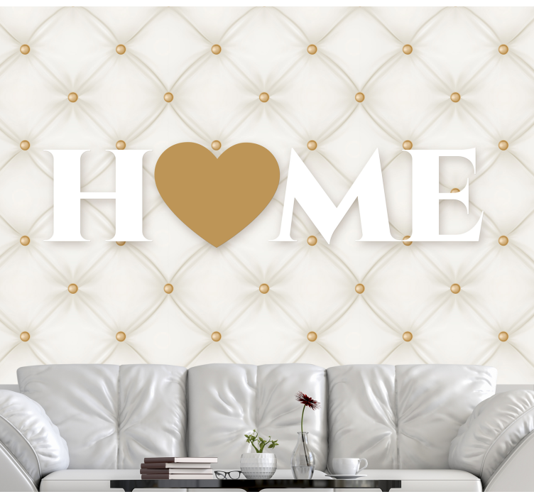 Wall mural text household comfort - TenStickers