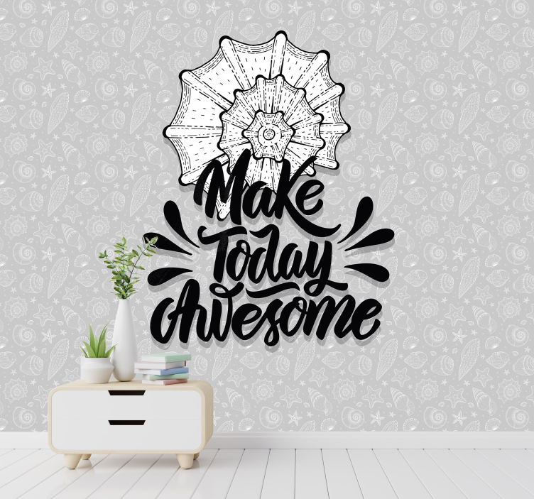 Wall mural text make today amazing - TenStickers