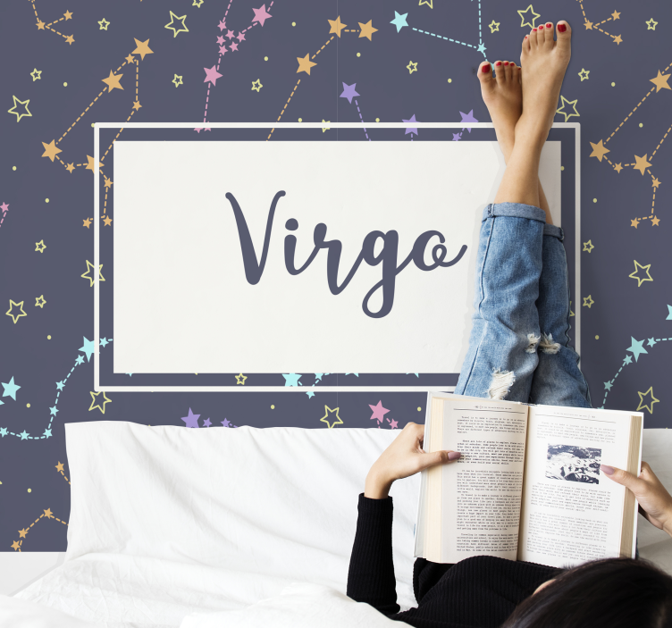 Wall mural text virgo celestial pattern - TenStickers