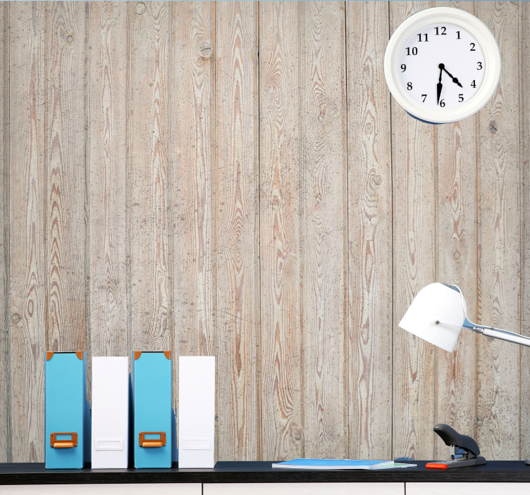 Wall mural wood light wooden panels - TenStickers