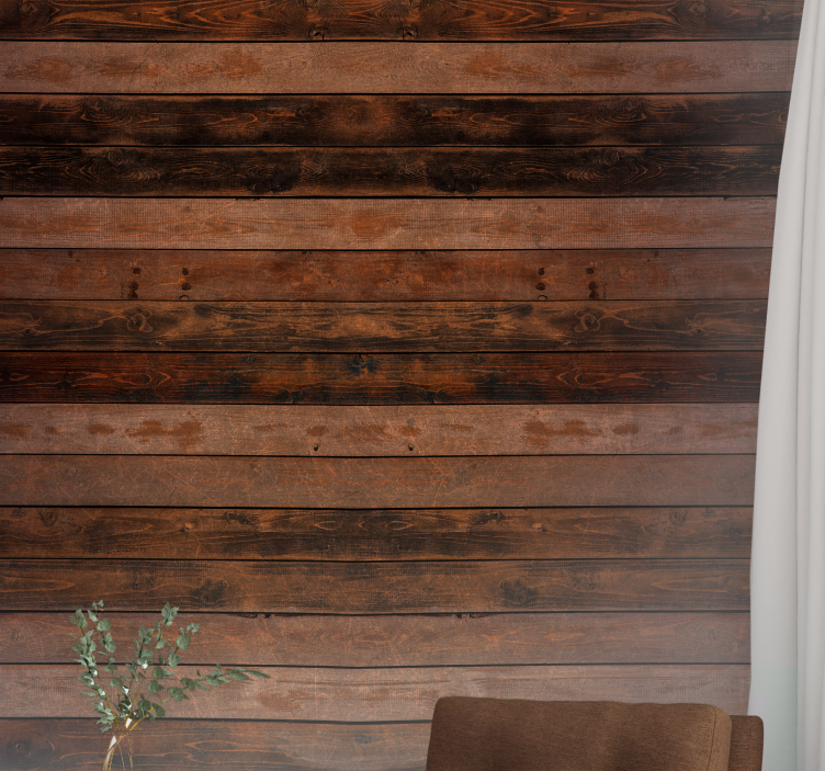 Wall mural wood natural timber planks - TenStickers