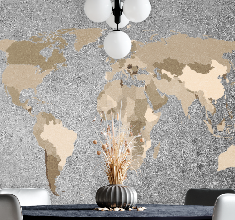 Wall mural world map map of continents - TenStickers