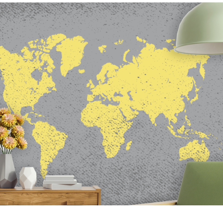 Wall mural world map outline of the world - TenStickers