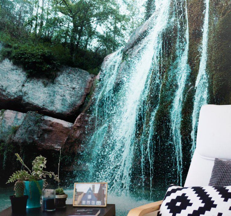 Waterfall wall mural grand waterfall cascade - TenStickers