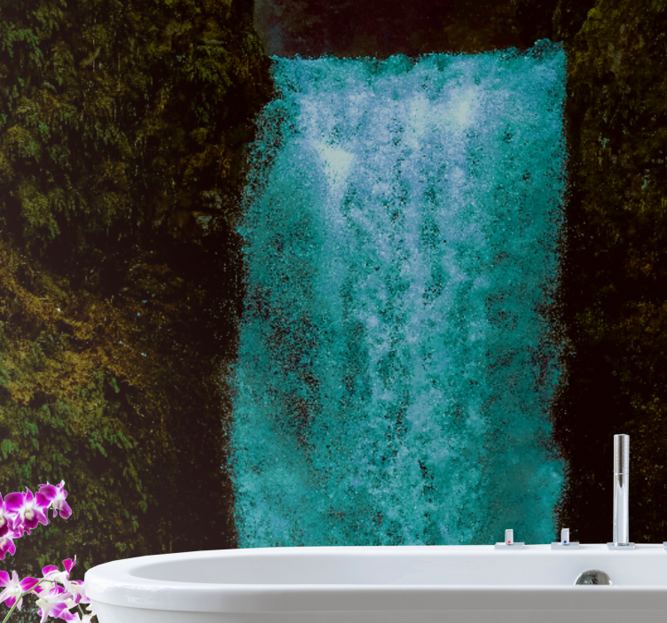 Waterfall wall mural grand waterfall stream - TenStickers