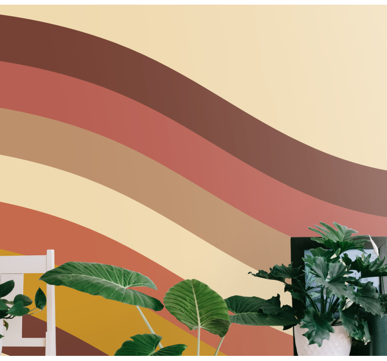 Wavy Earth Tones abstract mural wallpaper - TenStickers