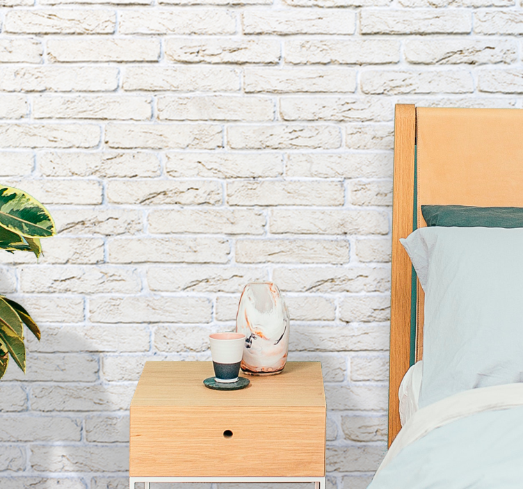 White bricks romantic Wall Murals - TenStickers