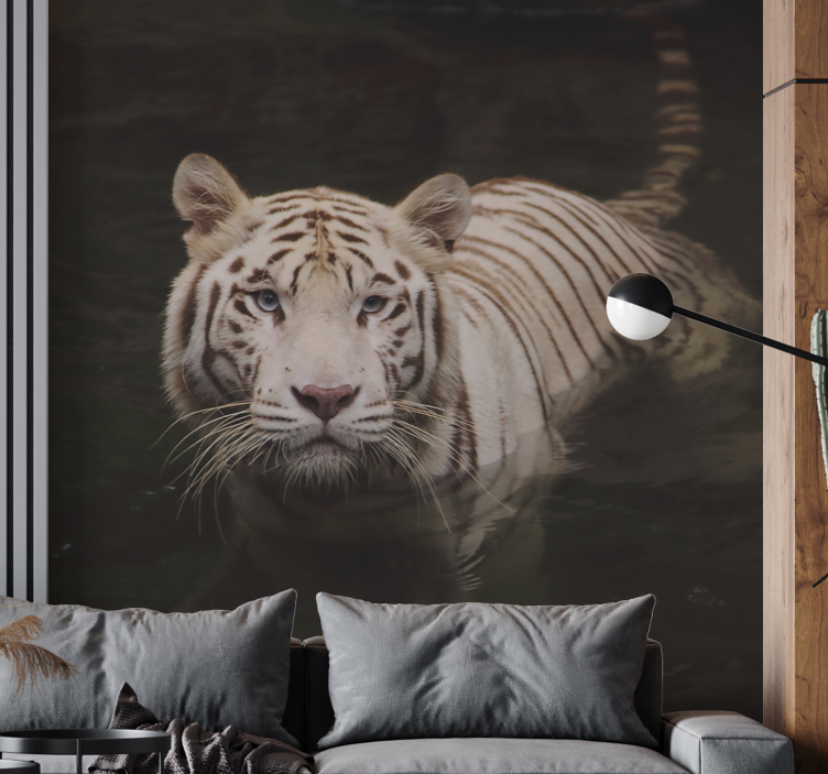 White Tiger Gaze other wall mural animals - TenStickers