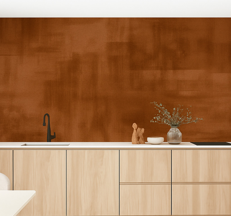 Worn copper patina kitchen wall mural - TenStickers
