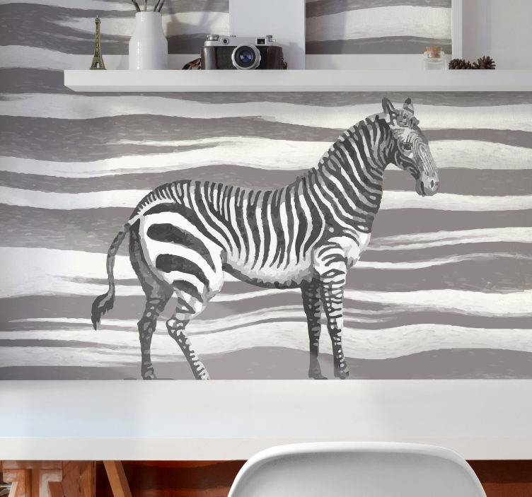 Zebra Striped Patterns wall mural animals - TenStickers