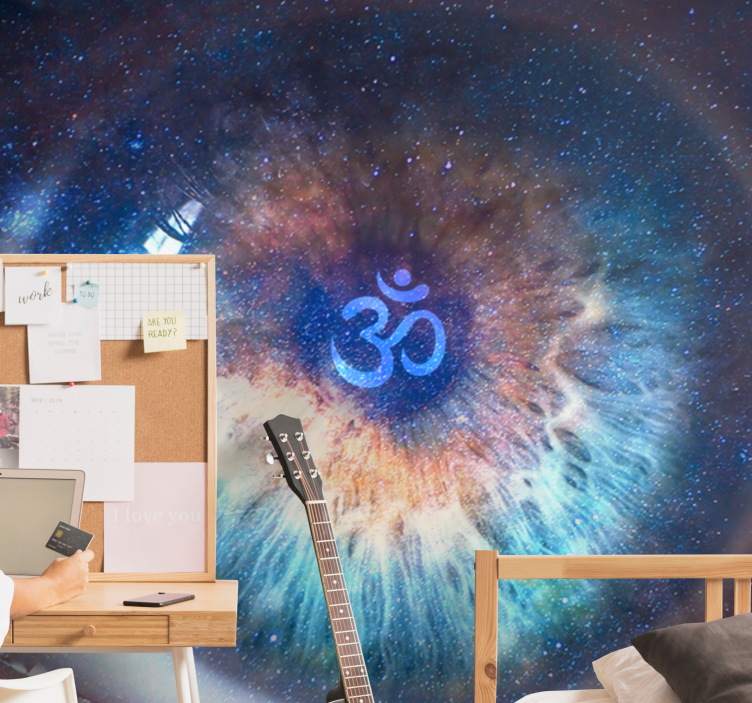 Zen wall mural cosmic eye design - TenStickers