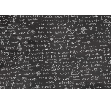 maths chalkboard pattern murals for teenage bedrooms - TenStickers