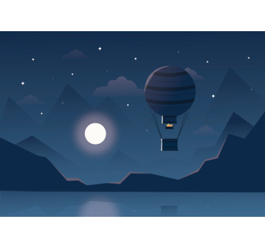 Hot Air Balloon 3D Wall Mural - TenStickers