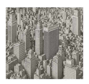 Black and white overview murals for teenage bedrooms - TenStickers