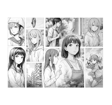 Black and white manga murals for teenage bedrooms - TenStickers
