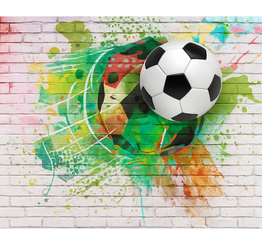 Multicolor football ball murals for teenage bedrooms - TenStickers