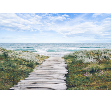 Holiday at the seaside sea wall mural - TenStickers