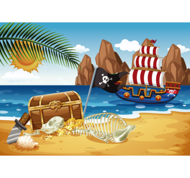Pirate treasure Children´s Wall Murals - TenStickers