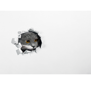 Cute cat  mural wallpaper - TenStickers