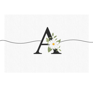 Murals for teenage bedrooms personalized initial daisy - TenStickers