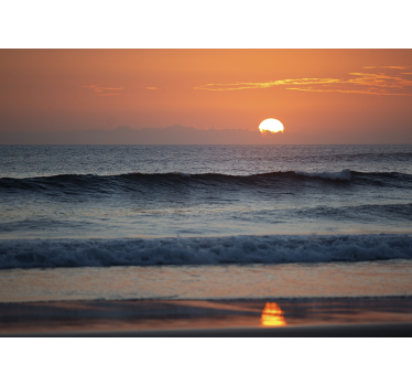 Sunset Ocean Horizon sea wall mural - TenStickers