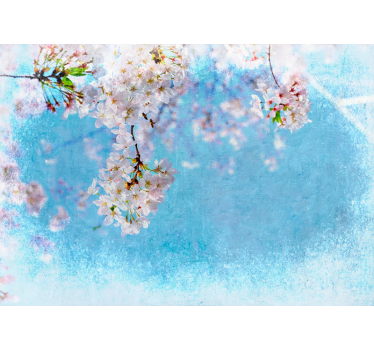 Cherry blossom serenity flowers wall mural - TenStickers
