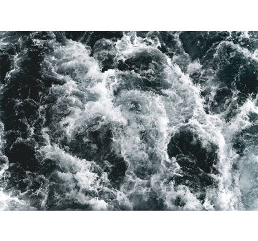 Sea wall mural churning ocean waves - TenStickers