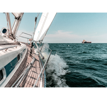 Sea wall mural sailing adventure - TenStickers