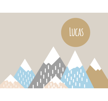 Childrens bedroom wall mural mountain peaks - TenStickers