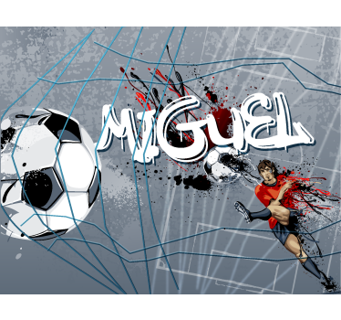 football player goal Teenage wall murals - TenStickers
