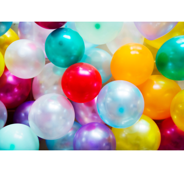 Vibrant Balloon Mosaic childrens bedroom wall mural - TenStickers