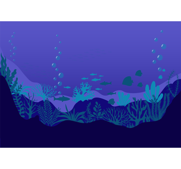 Under the sea landscape wall mural - TenStickers