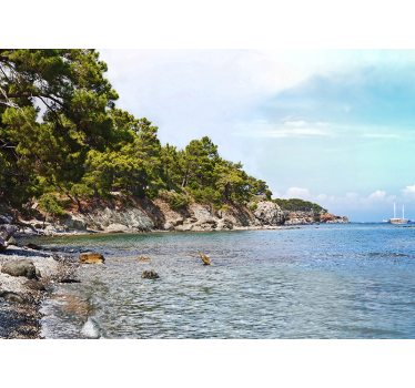 Antalya beach City wall mural - TenStickers