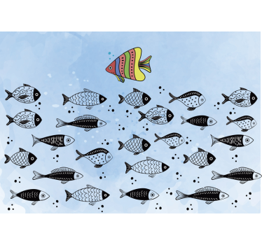 Counter flow wall mural - TenStickers