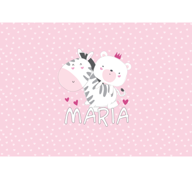 Childrens bedroom wall mural cute animal friends - TenStickers