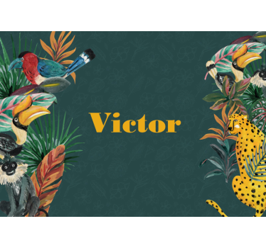 Personalised kids jungle custom murals - TenStickers