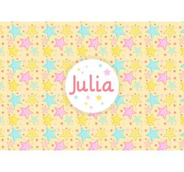 Personalized Starry Design childrens bedroom wall mural - TenStickers