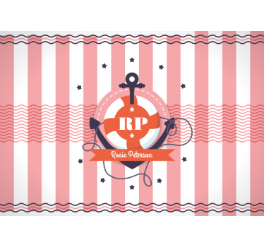 Childrens bedroom wall mural personalized nautical theme - TenStickers