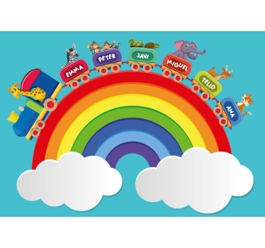 Child customizable rainbow train Children Wall Murals - TenStickers