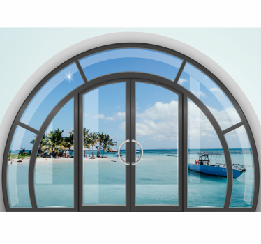 Sea wall mural tropical ocean scene - TenStickers