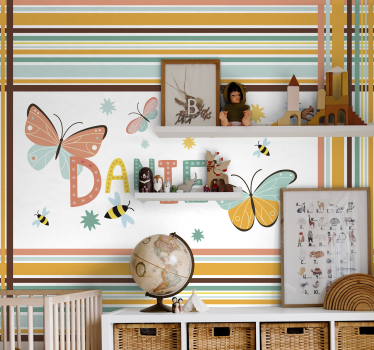 butterflies and bees custom murals - TenStickers