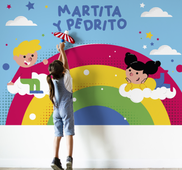 Childhood Friends Playing childrens bedroom wall mural - TenStickers