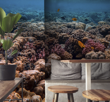 Coral reef and red fish landscape wall mural - TenStickers