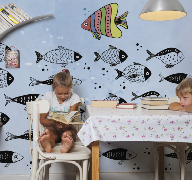 Counter flow wall mural - TenStickers