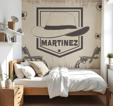 Murals for teenage bedrooms customizable cowboy theme - TenStickers