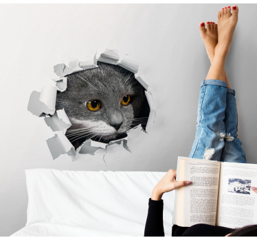 Cute cat  mural wallpaper - TenStickers